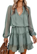 BTFBM Women's Long Sleeve Casual Mini Dress for Fall Fashion