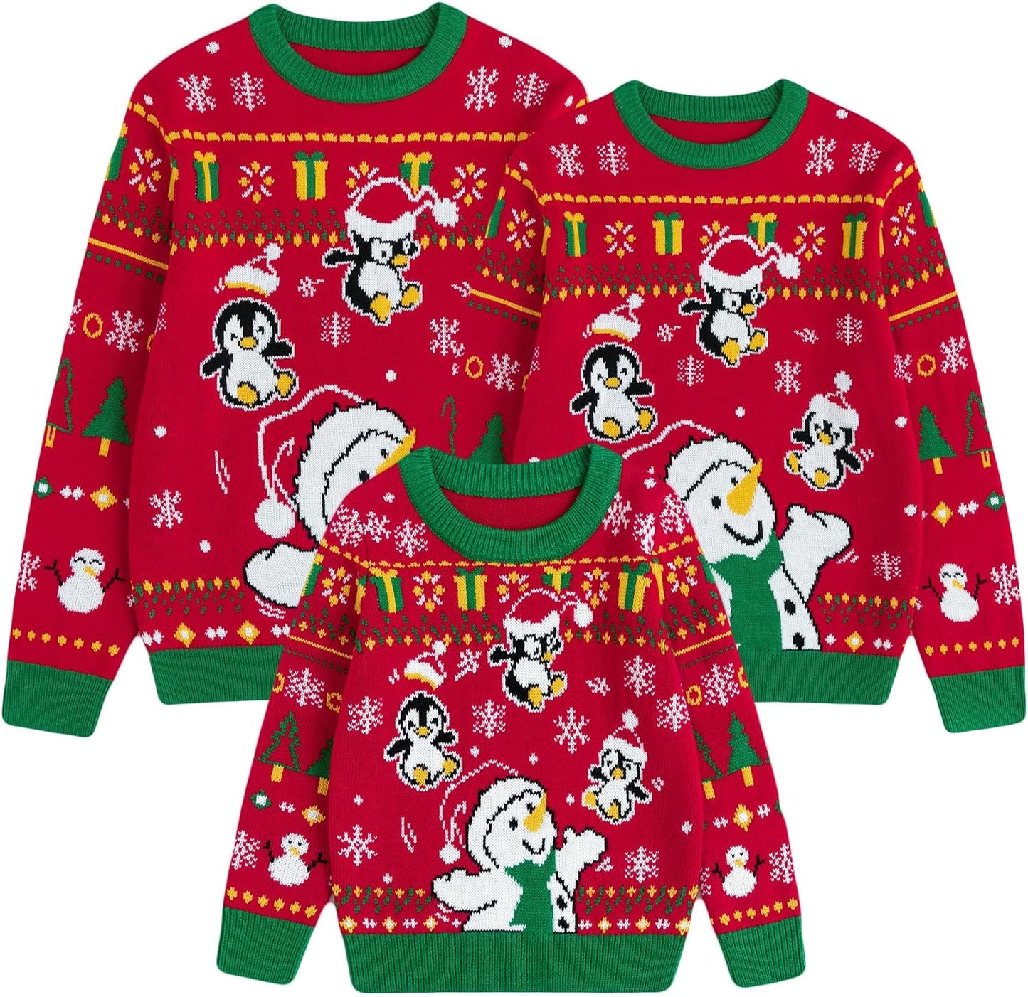 Curipeer Ugly Family Matching Christmas Sweaters for Everyone