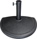 US Weight Half Round 20 lb Patio Umbrella Base - Flush Wall Fit
