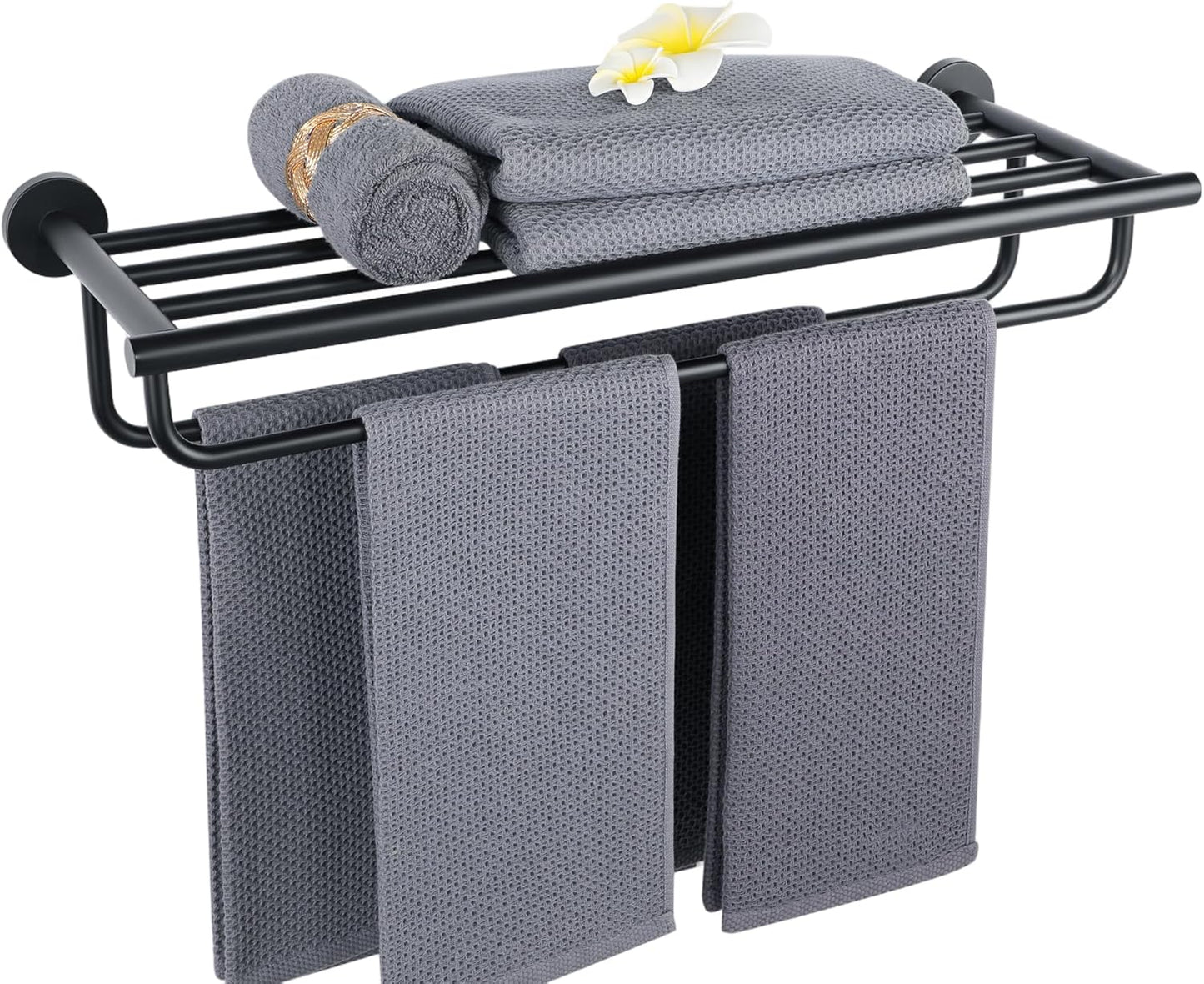 Alise Towel Rack with Double Bars for Stylish Bathroom Storage