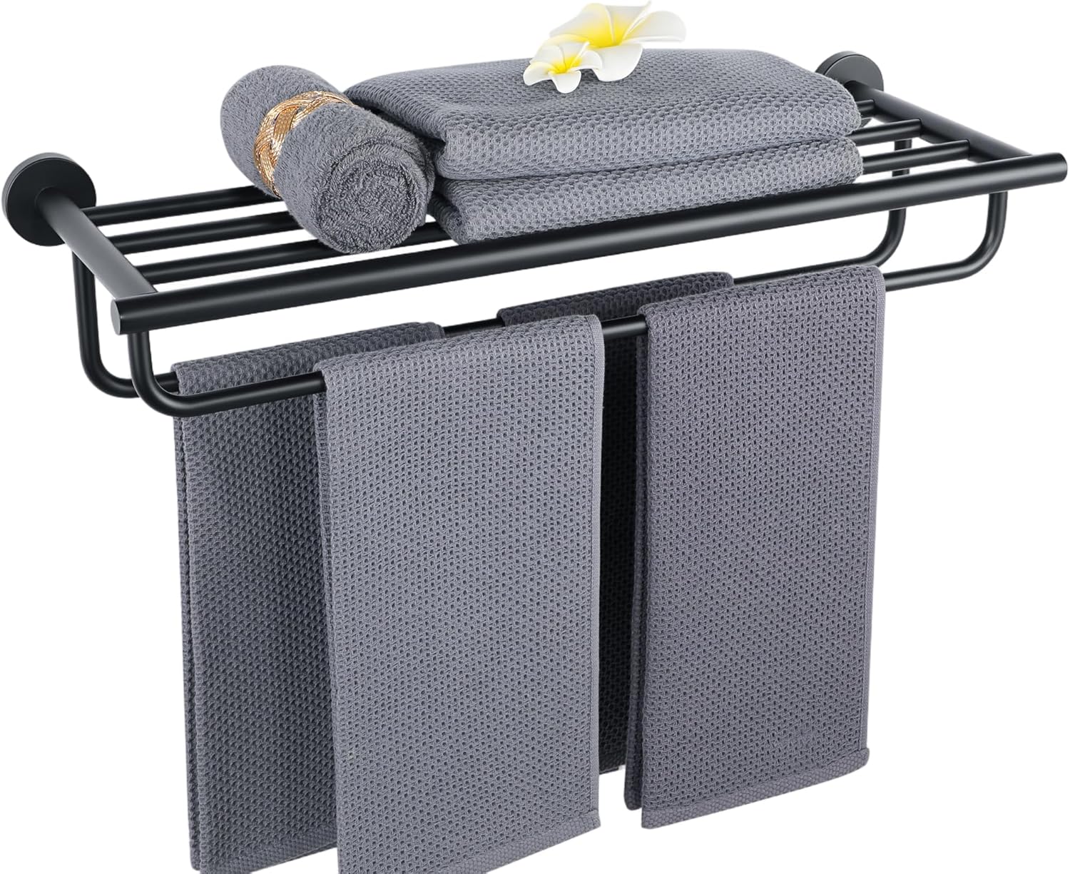 Alise Towel Rack with Double Bars for Stylish Bathroom Storage