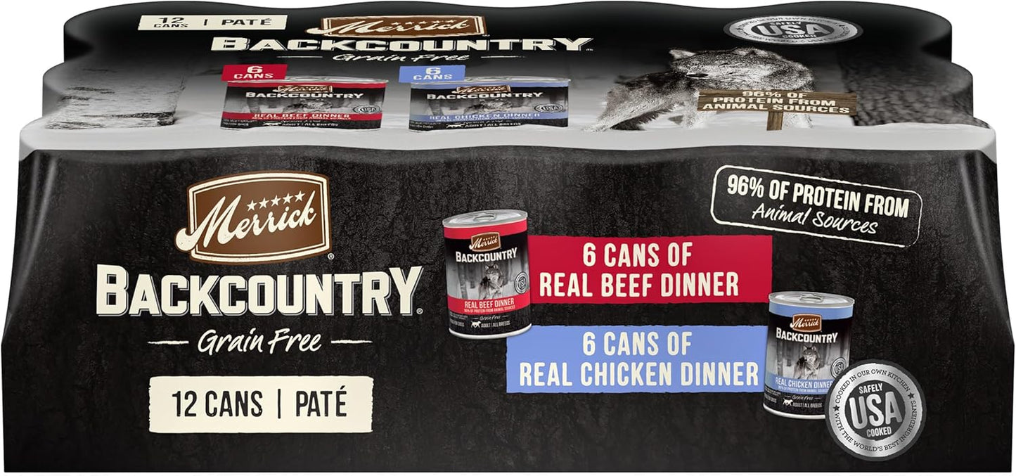 Merrick Backcountry Grain Free Canned Dog Food Variety Pack