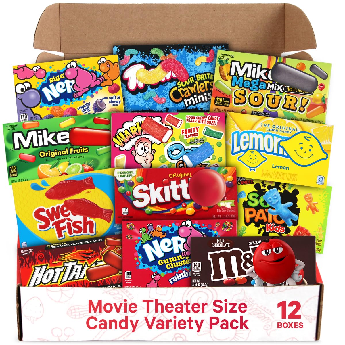 Movie Theater Candy Variety Pack - 12 Count for Home Enjoyment