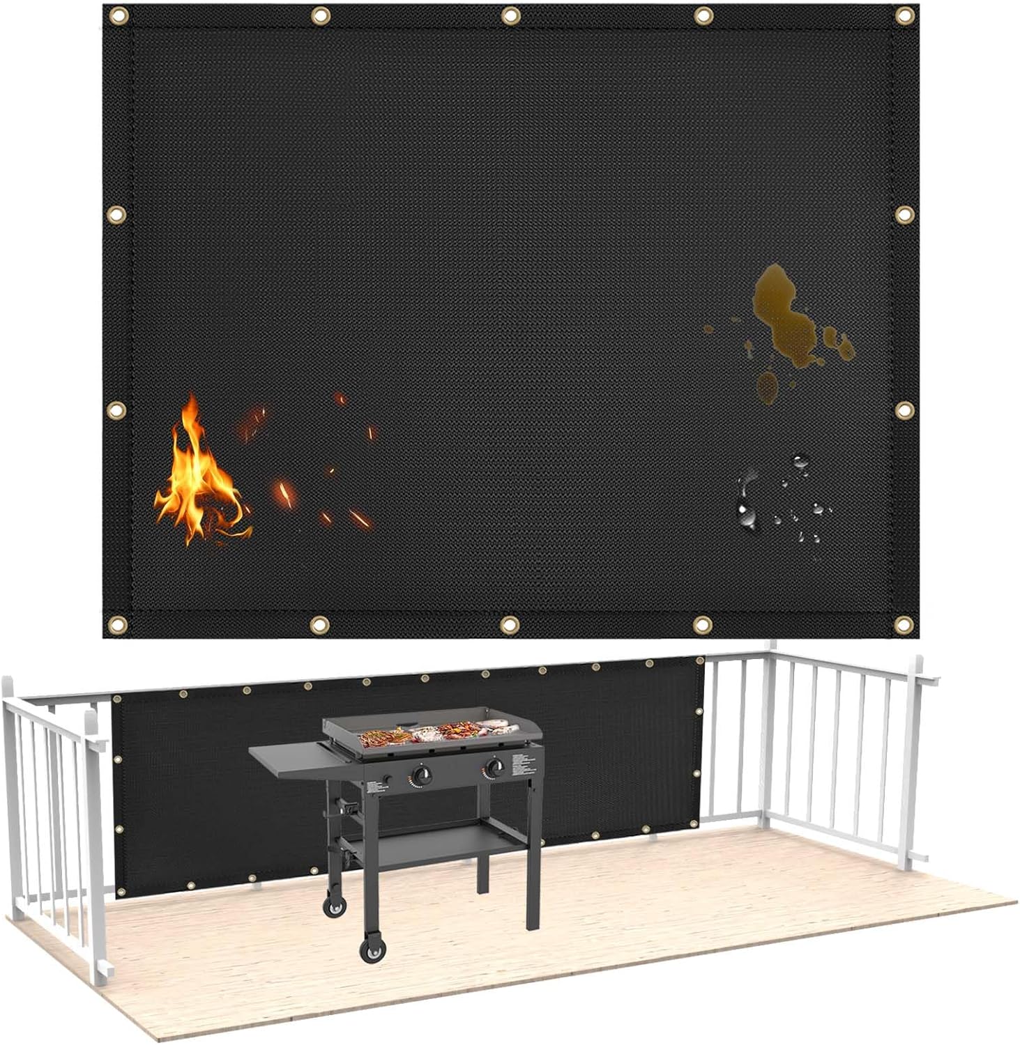 Heat Shield for Grill Protection 3'x4' - Amerbro