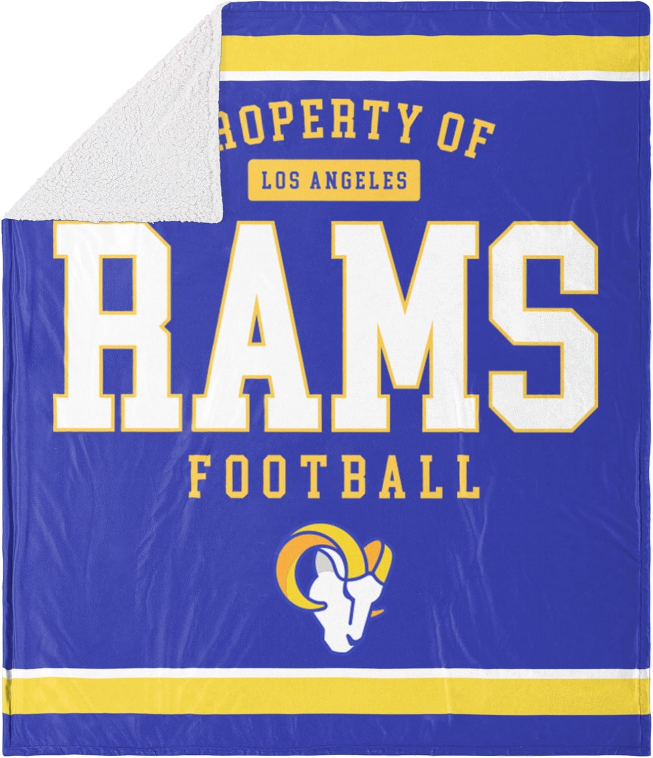 NFL Team Logo Sherpa Fleece Plush Throw Blanket - 60 in x 70 in