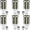 50W LED Corn Light Bulb 6 Pack 5000K - Commercial Daylight 6500LM