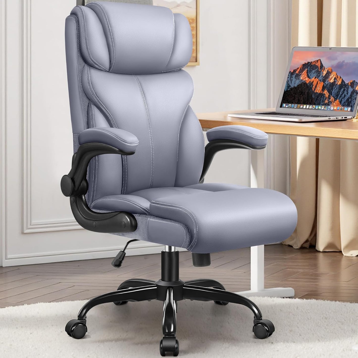 Ergonomic Office Chair with Adjustable High Back and Armrests