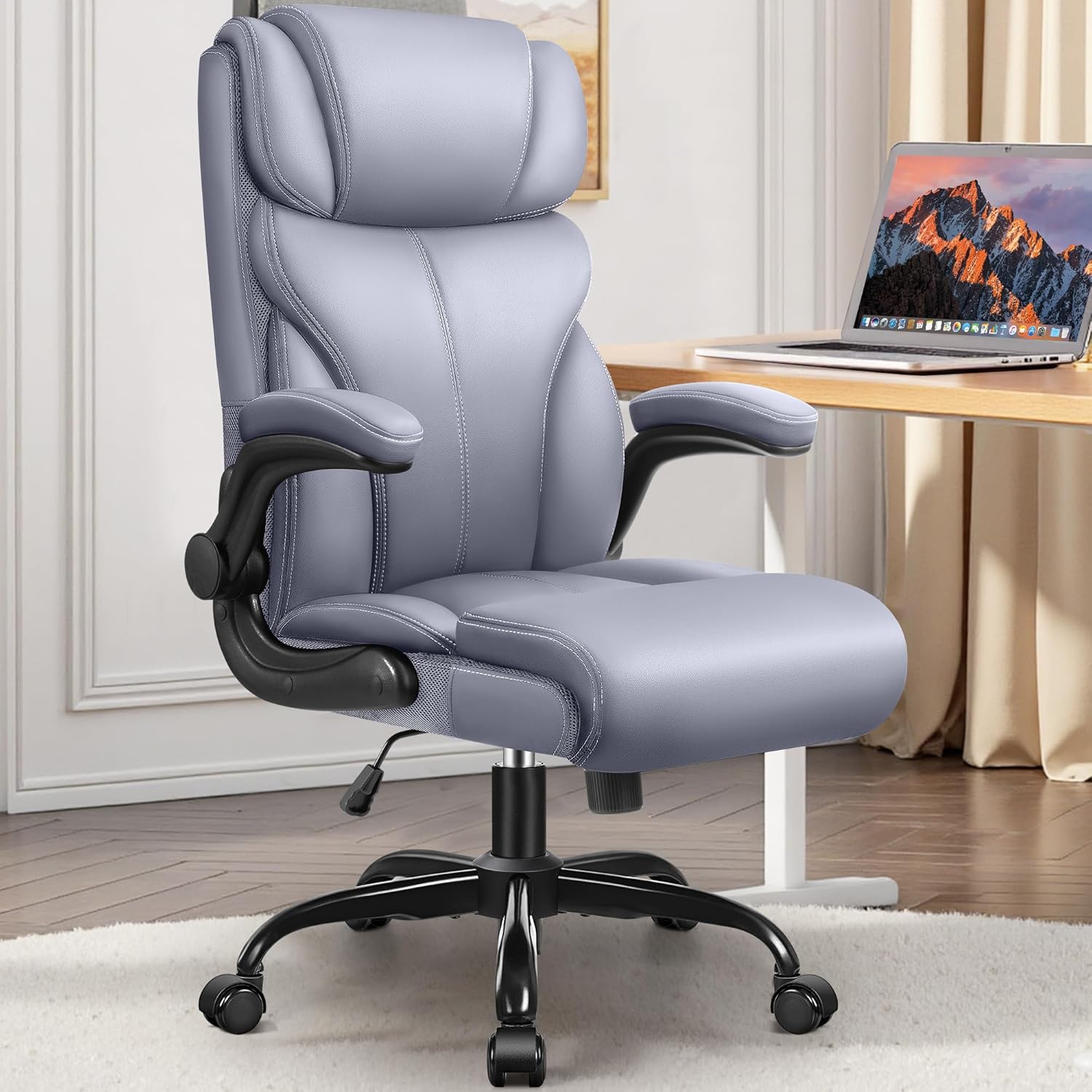 Ergonomic Office Chair with Adjustable High Back and Armrests