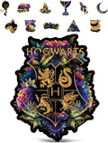 Harry Potter Puzzle Hogwarts Crest Wooden Jigsaw Puzzle - Art Piece