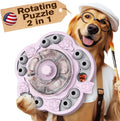 Spinning Dog Puzzle Toy - 3 Levels Slow Feeder for Dogs