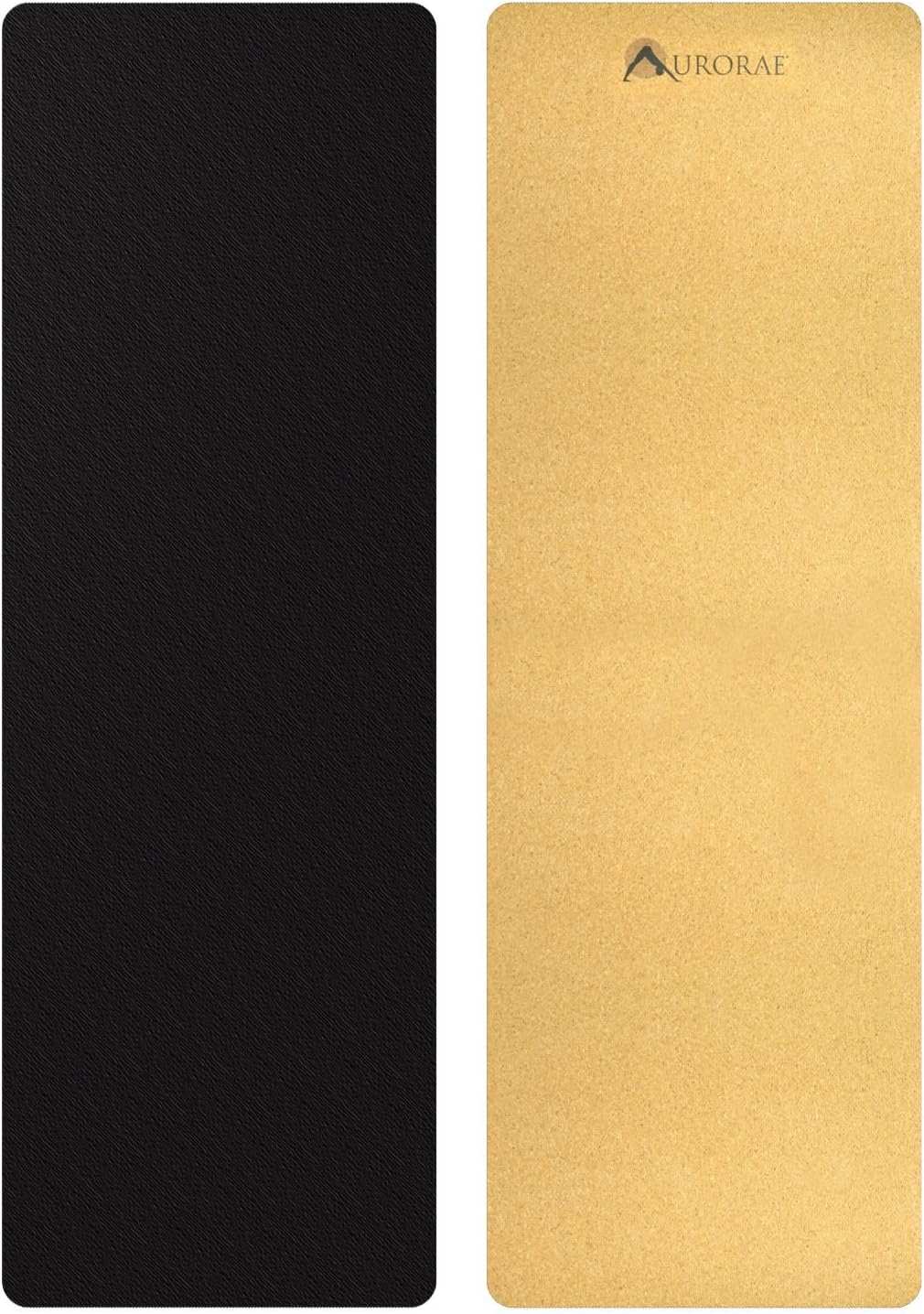 AURORAE PRO Natural Cork/Rubber Yoga Mat - Anti Tear & Slip