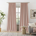 Pinch Pleated Full Blackout Curtains 40in x 104in Panels - Custom