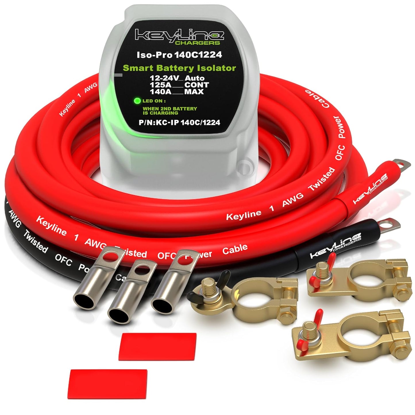 Dual Battery Isolator Kit 12V by KeyLine Chargers - Reliable Power