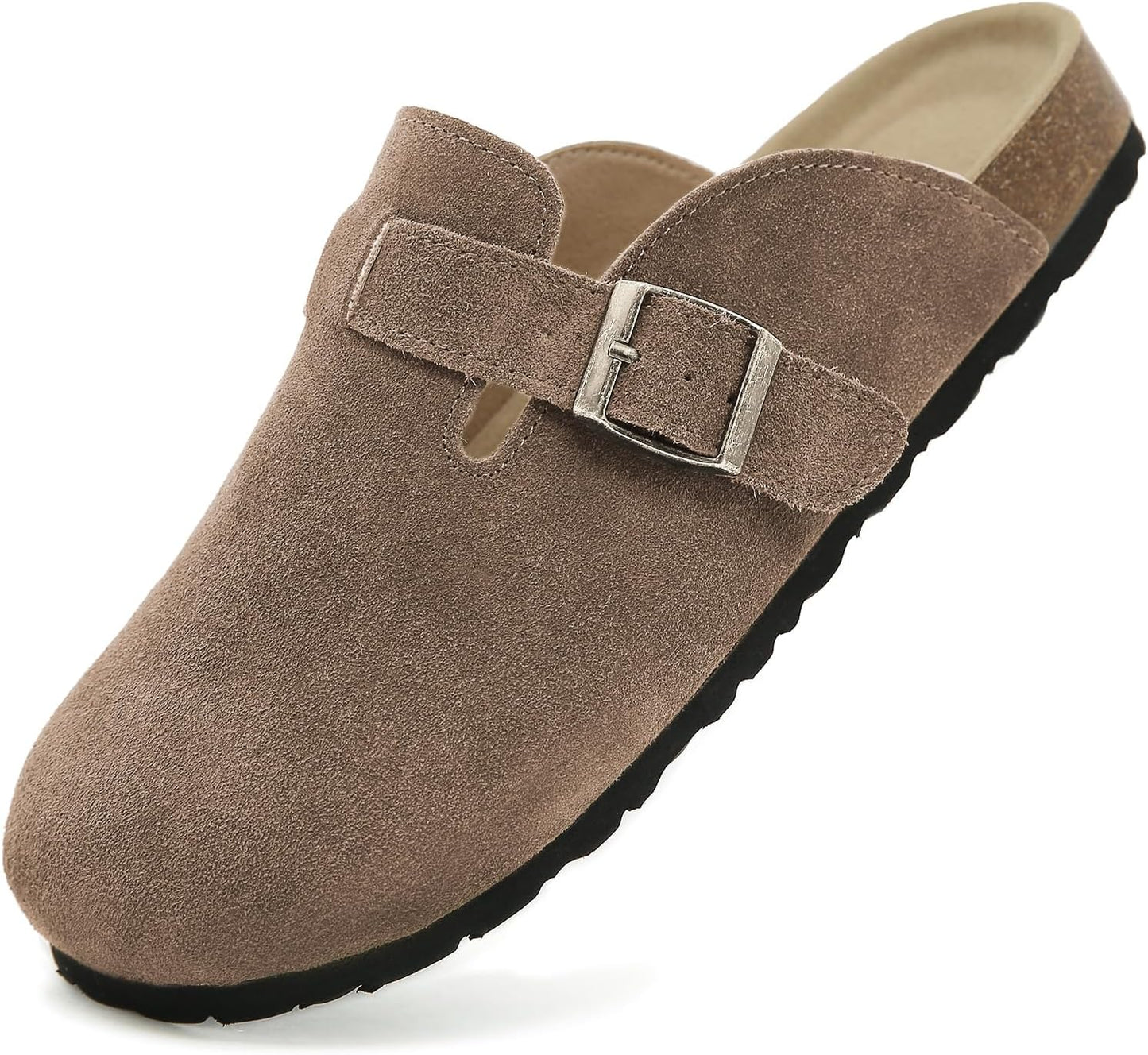 Dumalum Suede Clogs for Women and Men - Comfortable Slip-ons