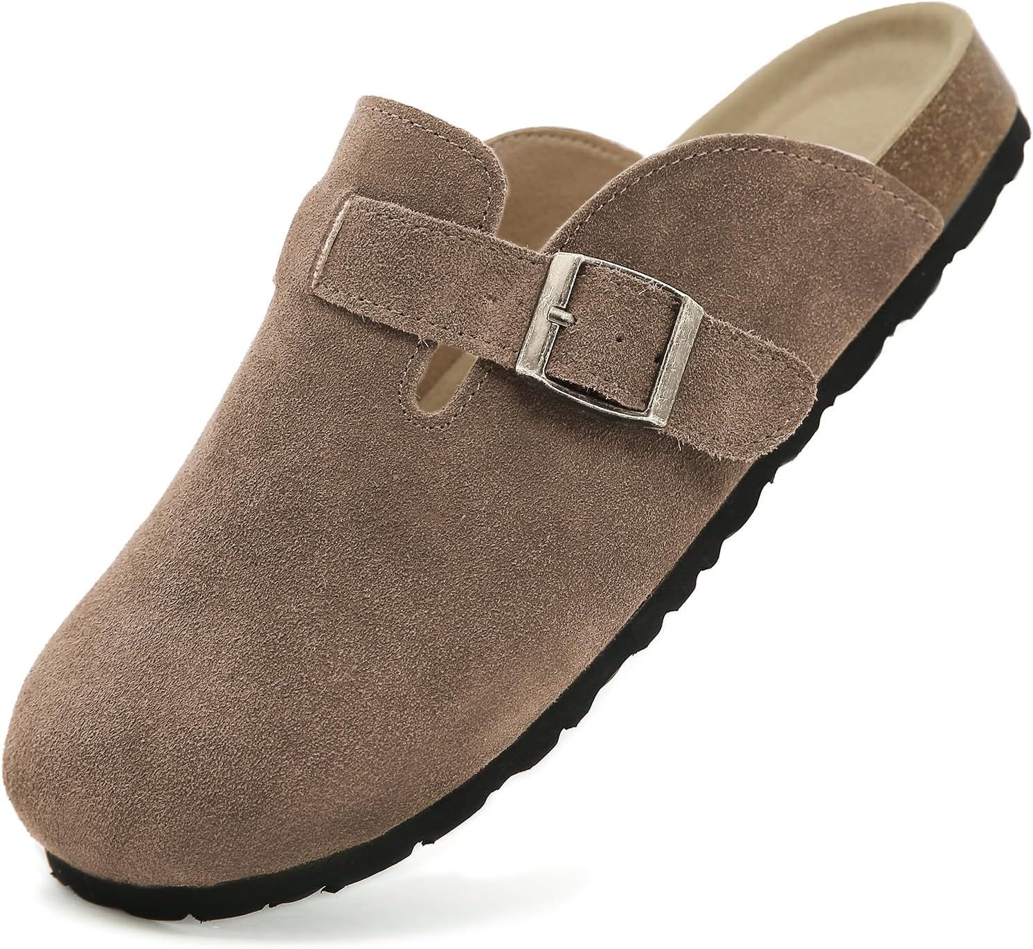 Dumalum Suede Clogs for Women and Men - Comfortable Slip-ons