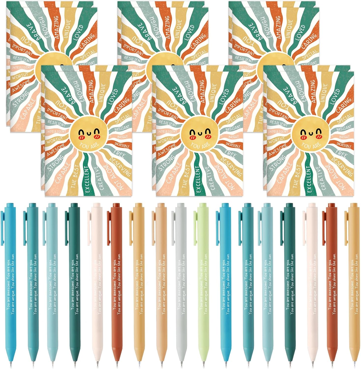 Inspirational Notebooks and Pens Set for Mental Health Gifts