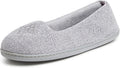 Dearfoams Womens Rebecca Chenille Casual Slippers - Plush Gel Memory