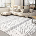 5x7 Area Rug Living Room Machine Washable Boho Neutral - Easy Care