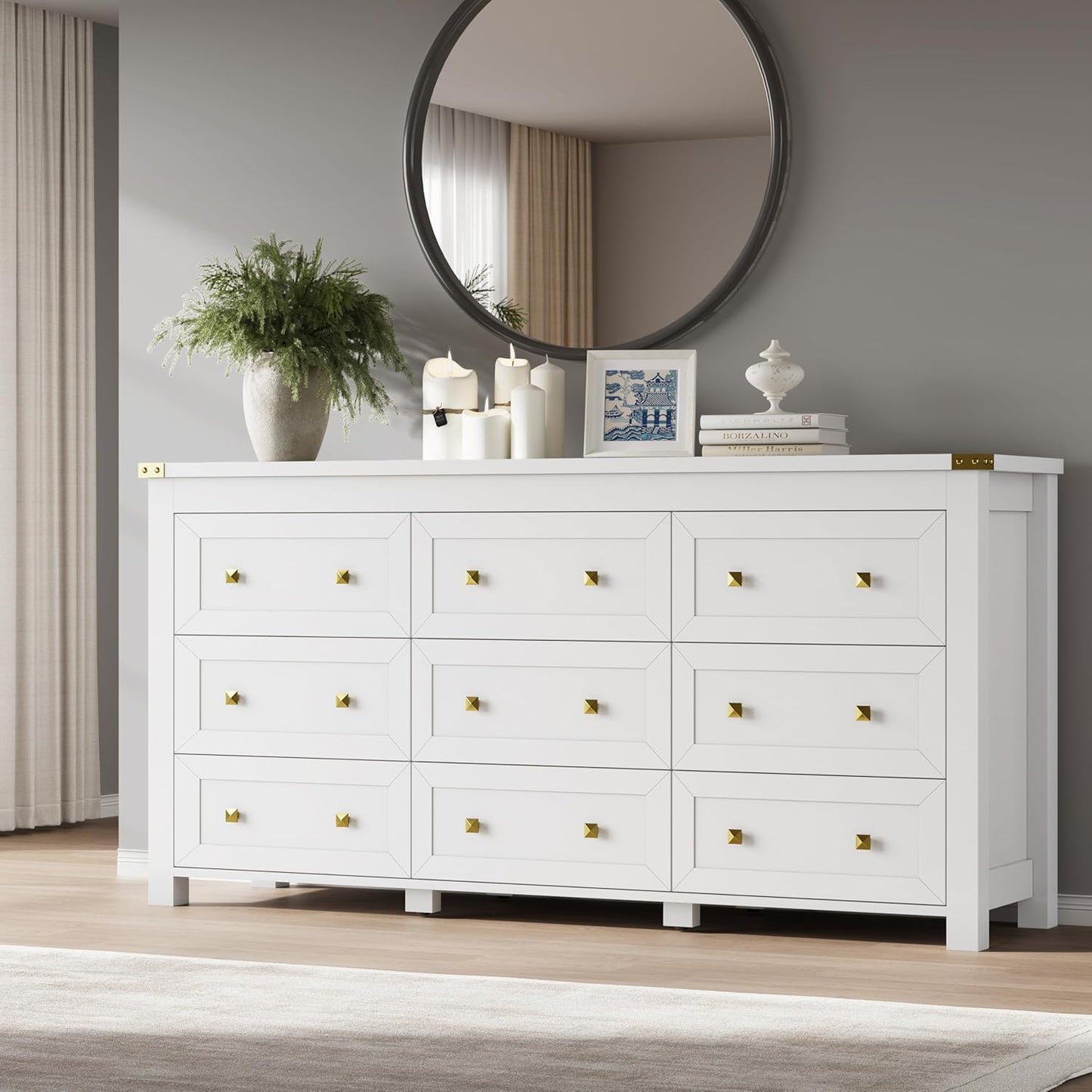 9-Drawer Dresser for Modern Storage in Bedroom & Living Room