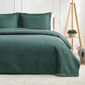 Hansleep Green Quilt California King Size - Lightweight Damask