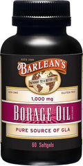 Borage Oil Supplements 1000 mg Softgels - Skin & Immune Support