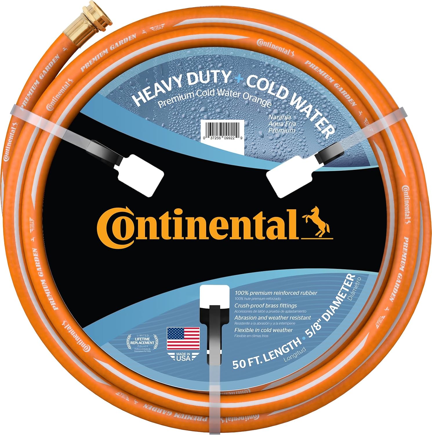 Continental Premium Garden Orange Heavy Duty Cold Water Hose