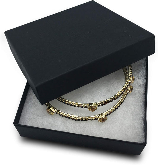 100-Pack Cotton Filled Cardboard Jewelry Boxes for Shipping