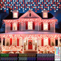 Pooqla Color Changing Icicle Lights with Remote - 35 Colors, 48.4ft