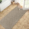Dirt Trapping Door Mat 32 in x 70 in Taupe - Low Profile Entry Rug