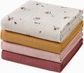 Muslin Swaddle Blankets for Boys & Girls 47 in - Soft 4 Pack