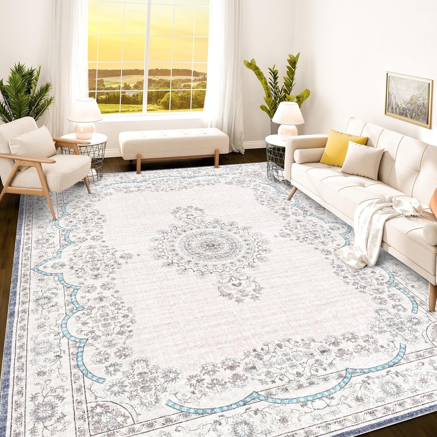 Istana 9x12 Area Rug - Soft, Washable, and Stylish Design