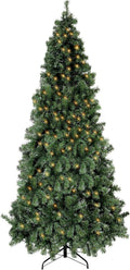7.5ft Holiday Artificial Pre-lit Christmas Pine Tree with Warm LED