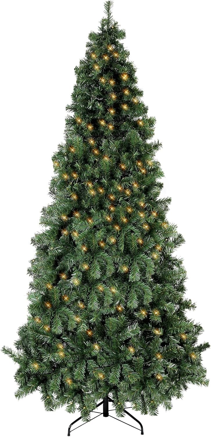 7.5ft Holiday Artificial Pre-lit Christmas Pine Tree for Cheer
