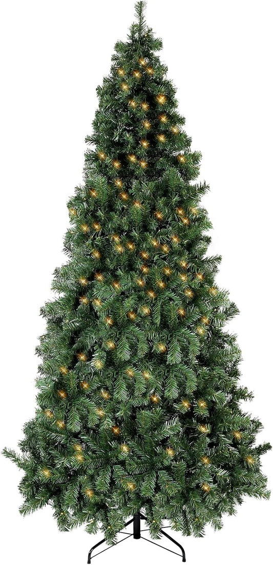 7.5ft Holiday Artificial Pre-lit Christmas Pine Tree for Cheer