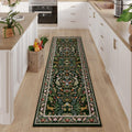 Runner Rug Washable Kitchen Runner 2 ft 6 in x 8 ft - Floral Non-Slip