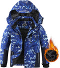 Boy's Ski Jacket Waterproof Breathable Hooded Snowboard Coat - Warm