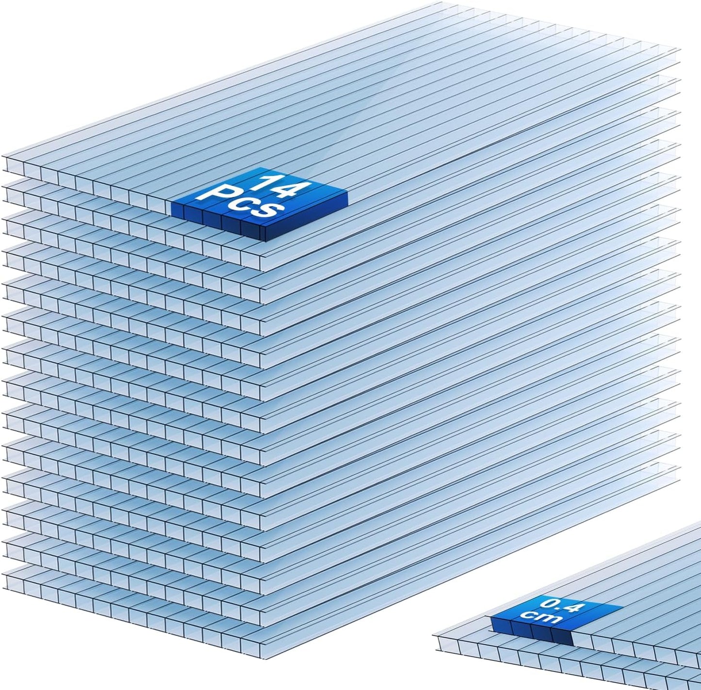 14 Pieces Polycarbonate Greenhouse Panels for Optimal Plant Growth