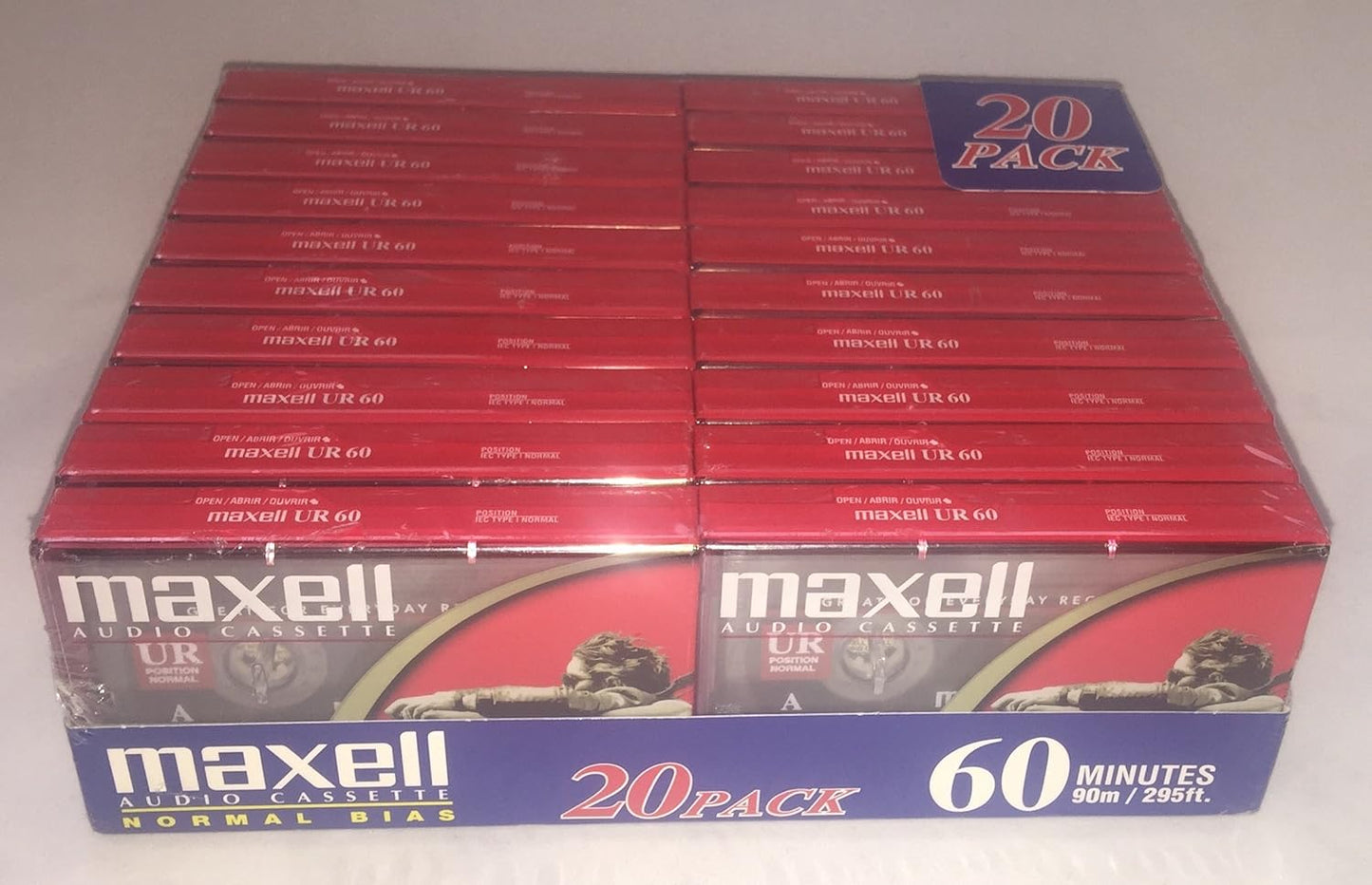 Maxell Audio Cassette UR 60 Pack of 20 for Quality Sound Recording