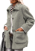 Women's Long Faux Fur Sherpa Coat - Cozy Fleece Outerwear