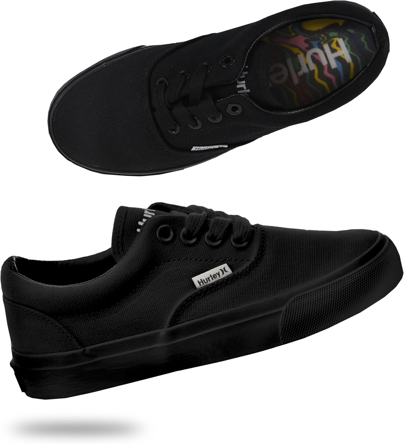 Hurley Marley Kids Lace Up Canvas Sneakers for Active Kids