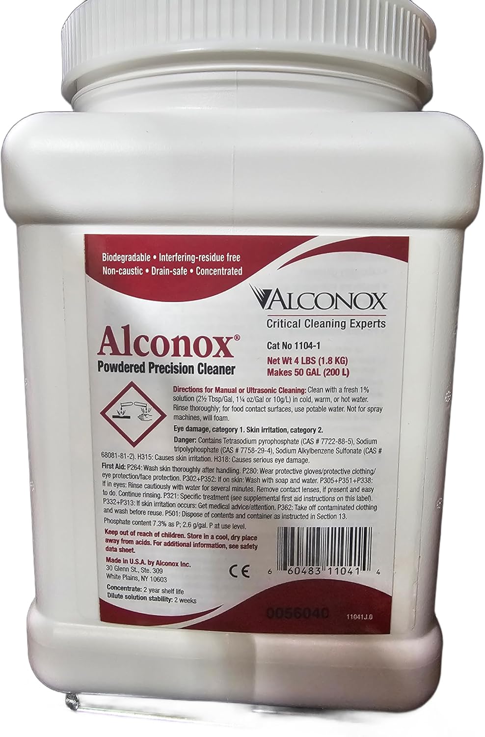 Alconox Detergent Cleaning Concentrate for Effective Cleaning