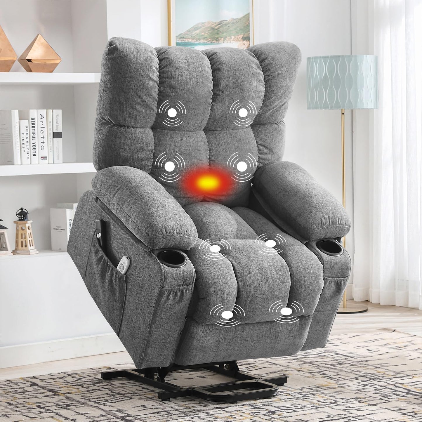 Power Lift Recliner Chair for Elderly with Massage & Heating