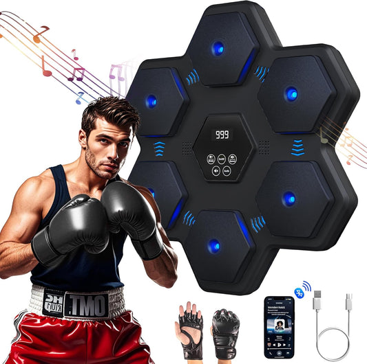 2024 Music Boxing Machine: Smart Bluetooth, Home/Gym Workout Punching Equipment - BOMMETER