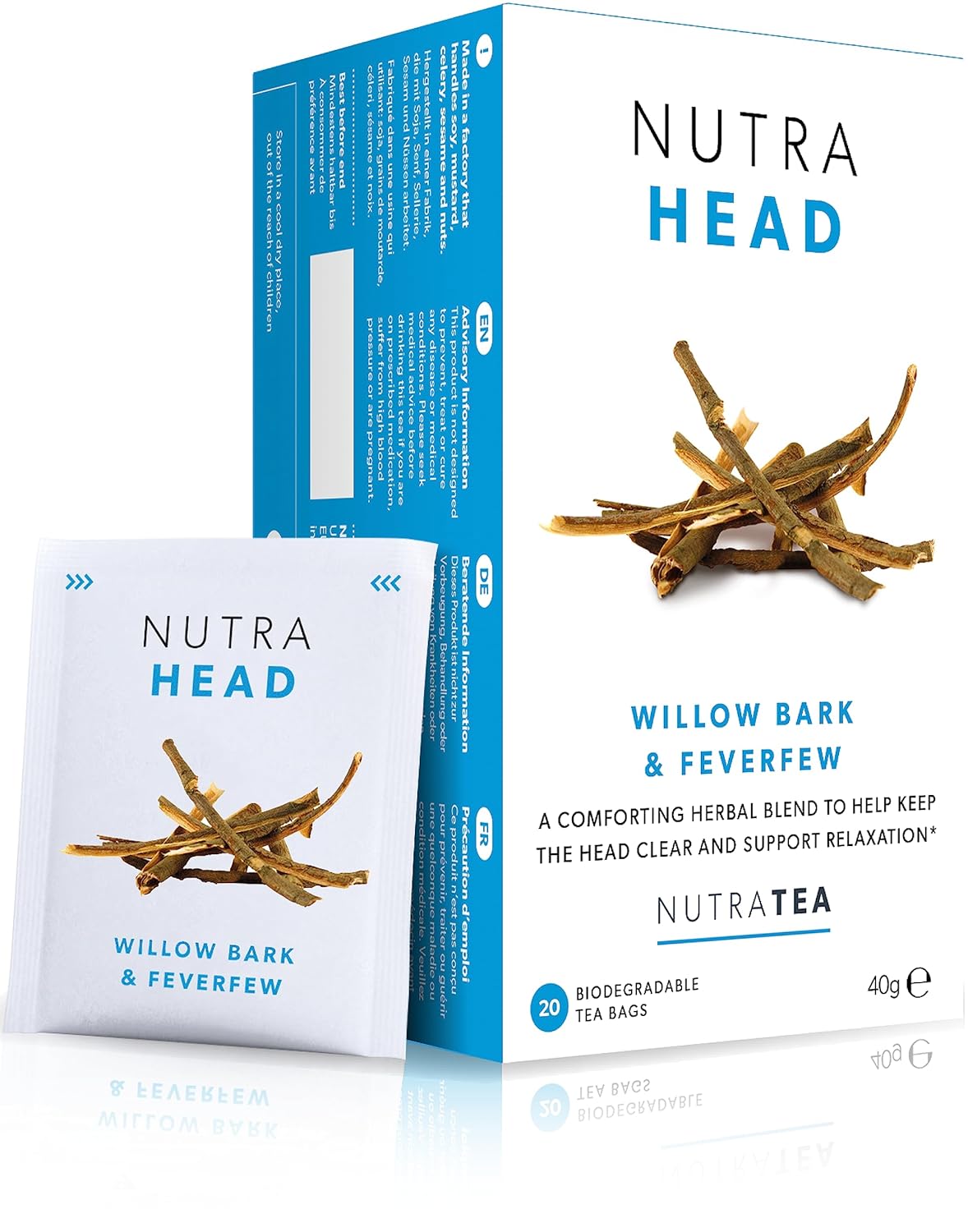 NUTRAHEAD Migraine Relief Tea - Herbal Blend for Headaches