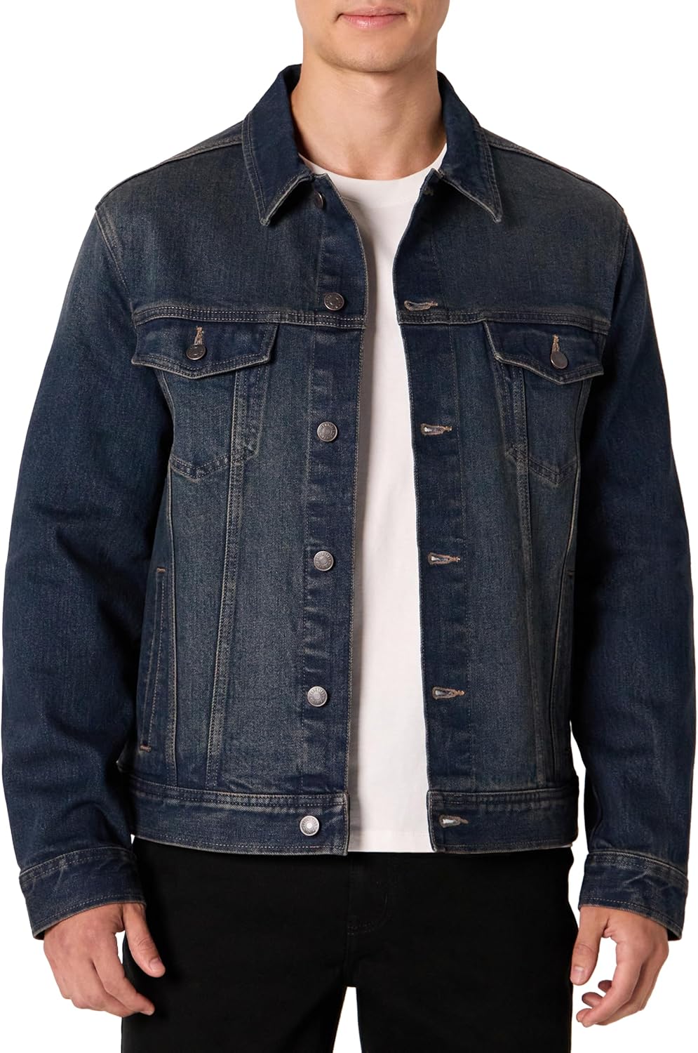 Men's Low Stretch Regular-Fit Denim Jacket for Everyday Style