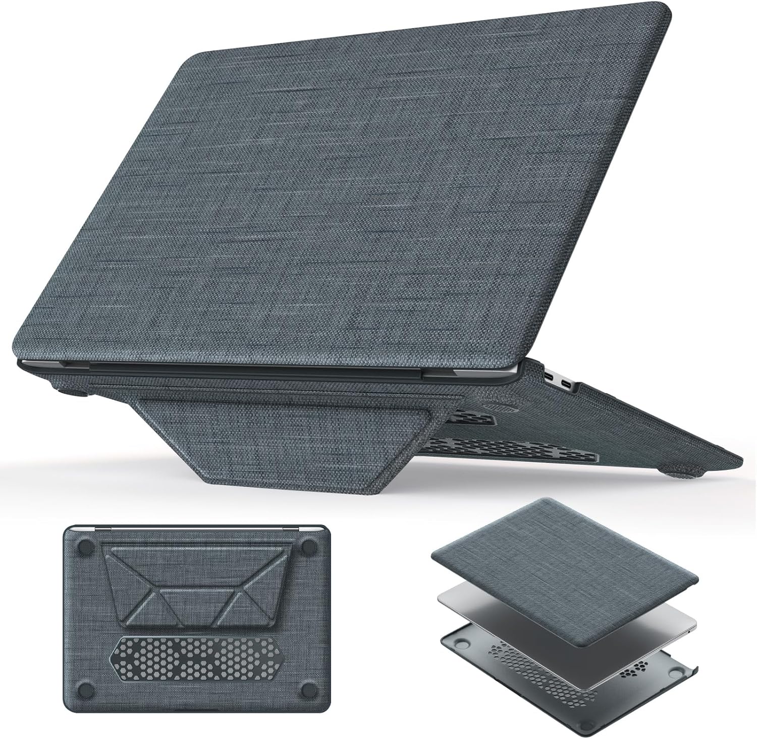 HXCASEAC MacBook Air 13 inch Case with Foldable Stand and Protection