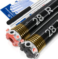 Pair of 0.250 Wire 2ft Garage Door Torsion Springs Set - Black Coated