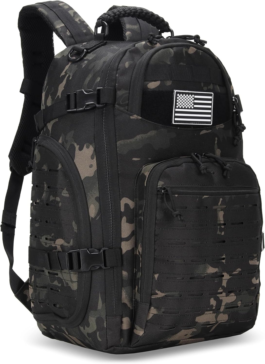 Ultra Light 30L Black Camo Hiking Backpack for Outdoor Adventures