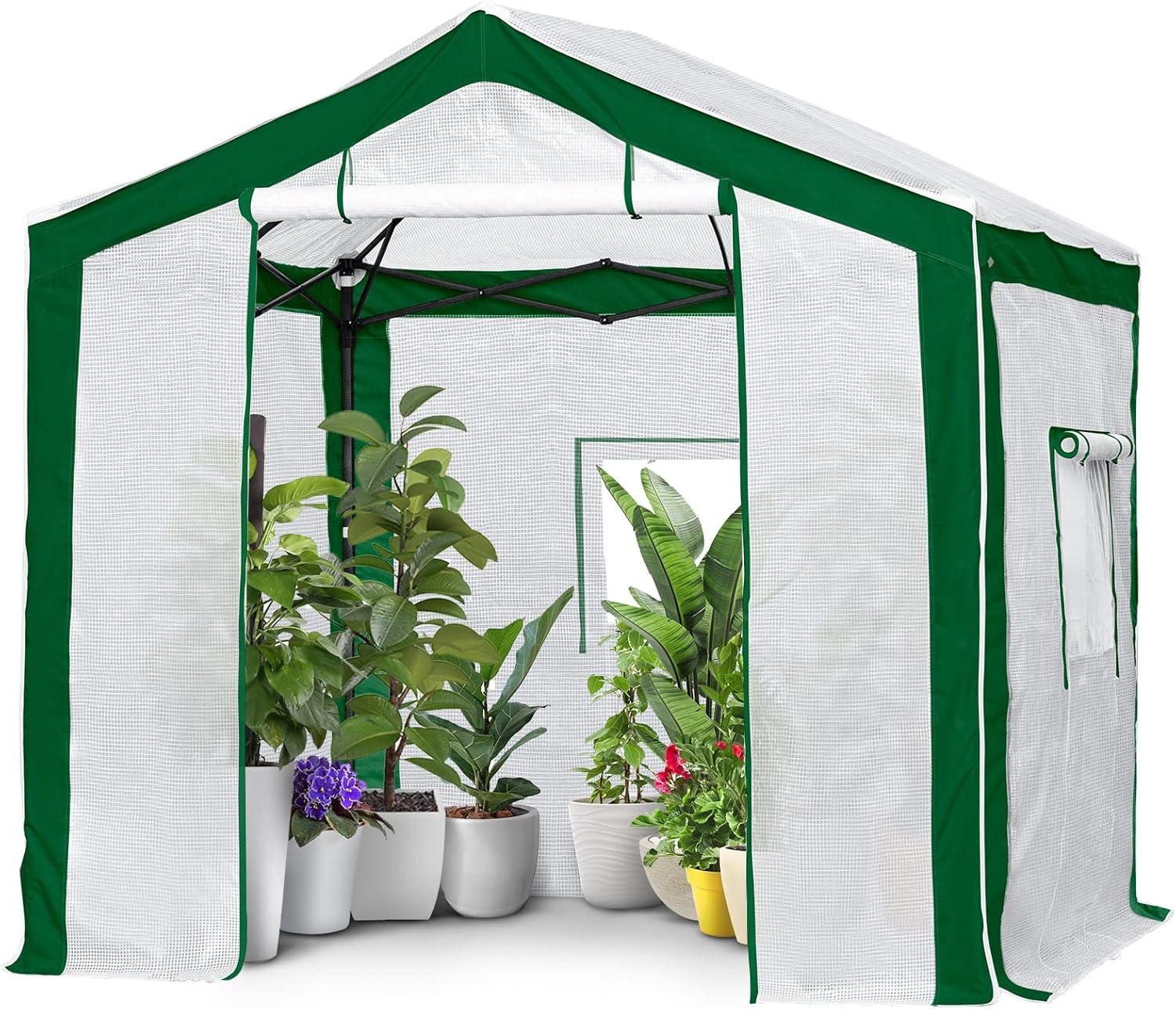 EAGLE PEAK 8x8 Portable Walk in Greenhouse for Easy Gardening