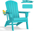 Folding Adirondack Chair - Ergonomic Backrest, Cup Holder